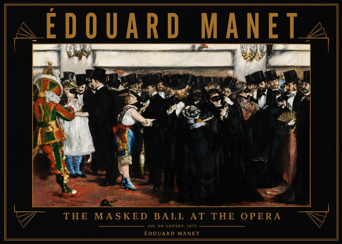 Édouard Manet The Masked Ball at the Opera No6 - Affiche