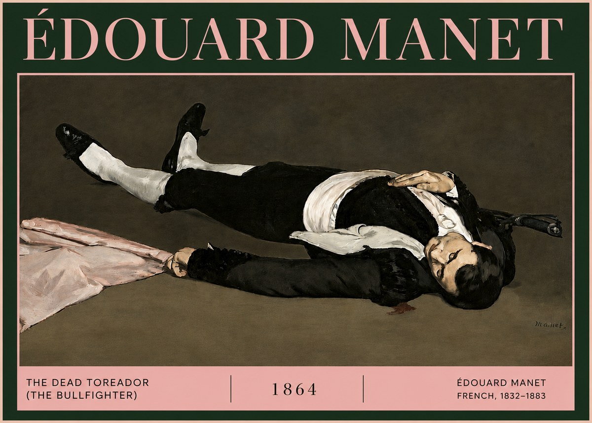 Édouard Manet The Dead Toreador (the Bullfighter) No4 - Affiche