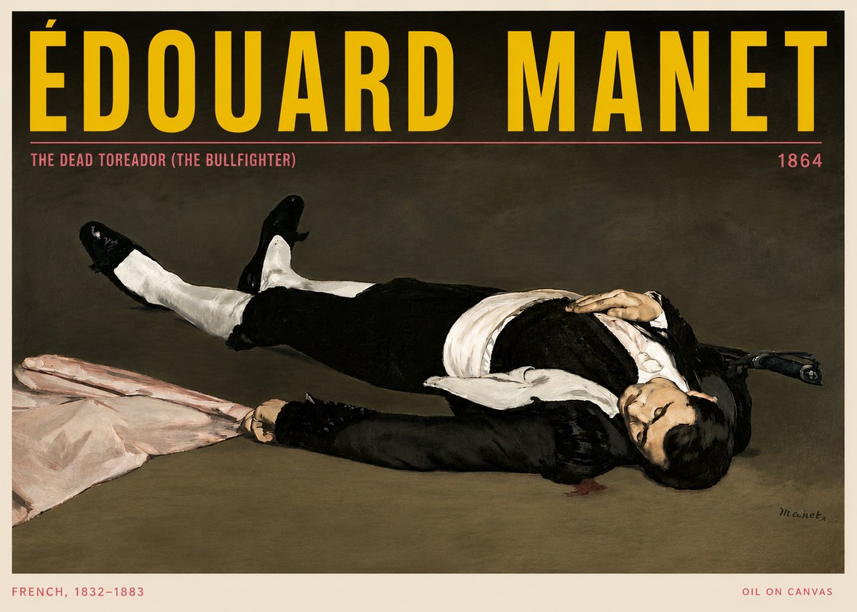 Édouard Manet The Dead Toreador (the Bullfighter) No5 - Affiche