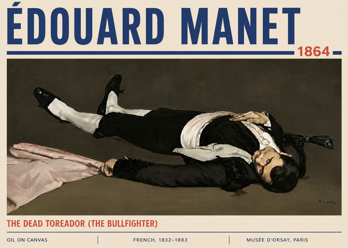 Édouard Manet The Dead Toreador (the Bullfighter) No6 - Affiche