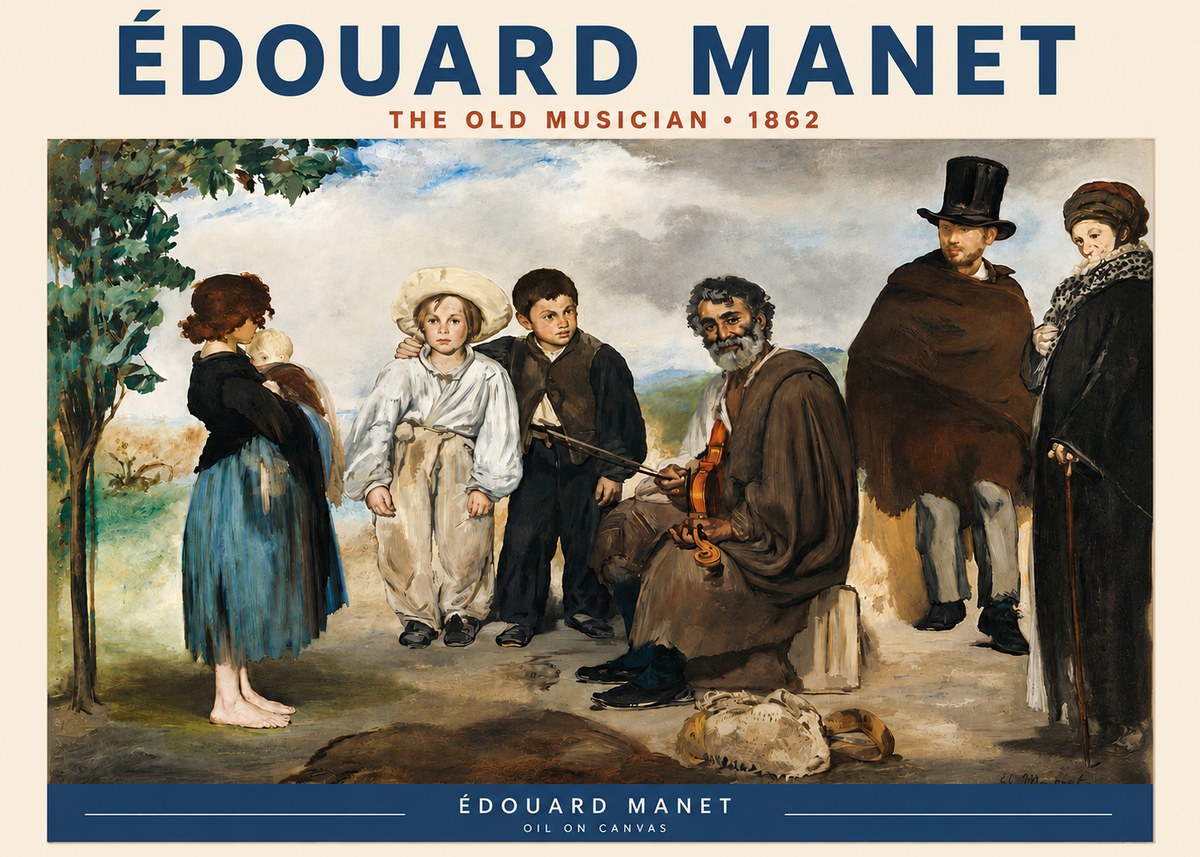 Édouard Manet The Old Musician - 1862 No3 - Affiche