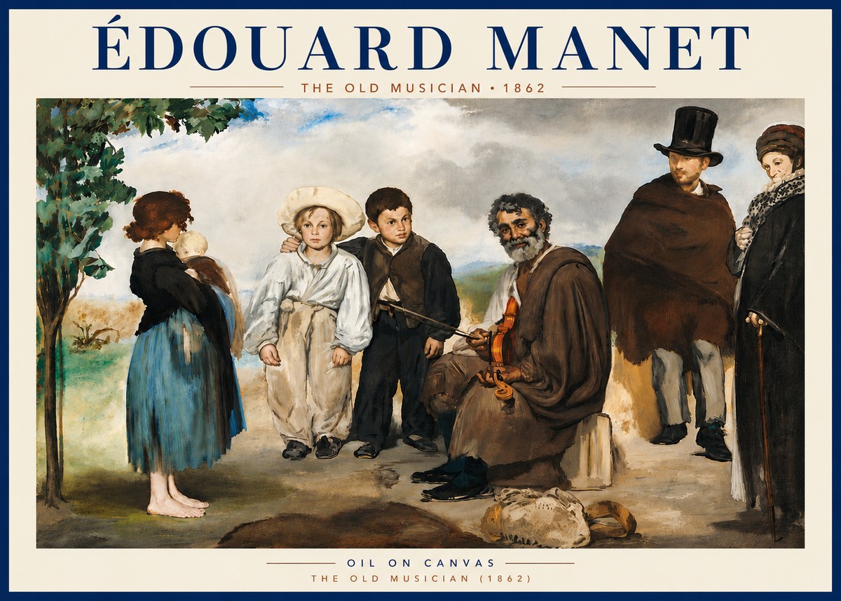 Édouard Manet The Old Musician - 1862 No5 - Affiche