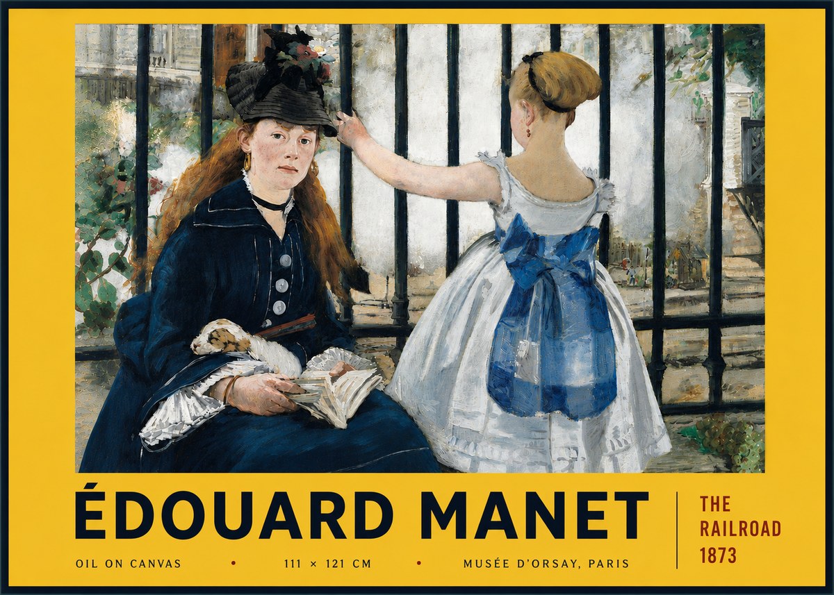 Édouard Manet The Railroad No6 - Affiche