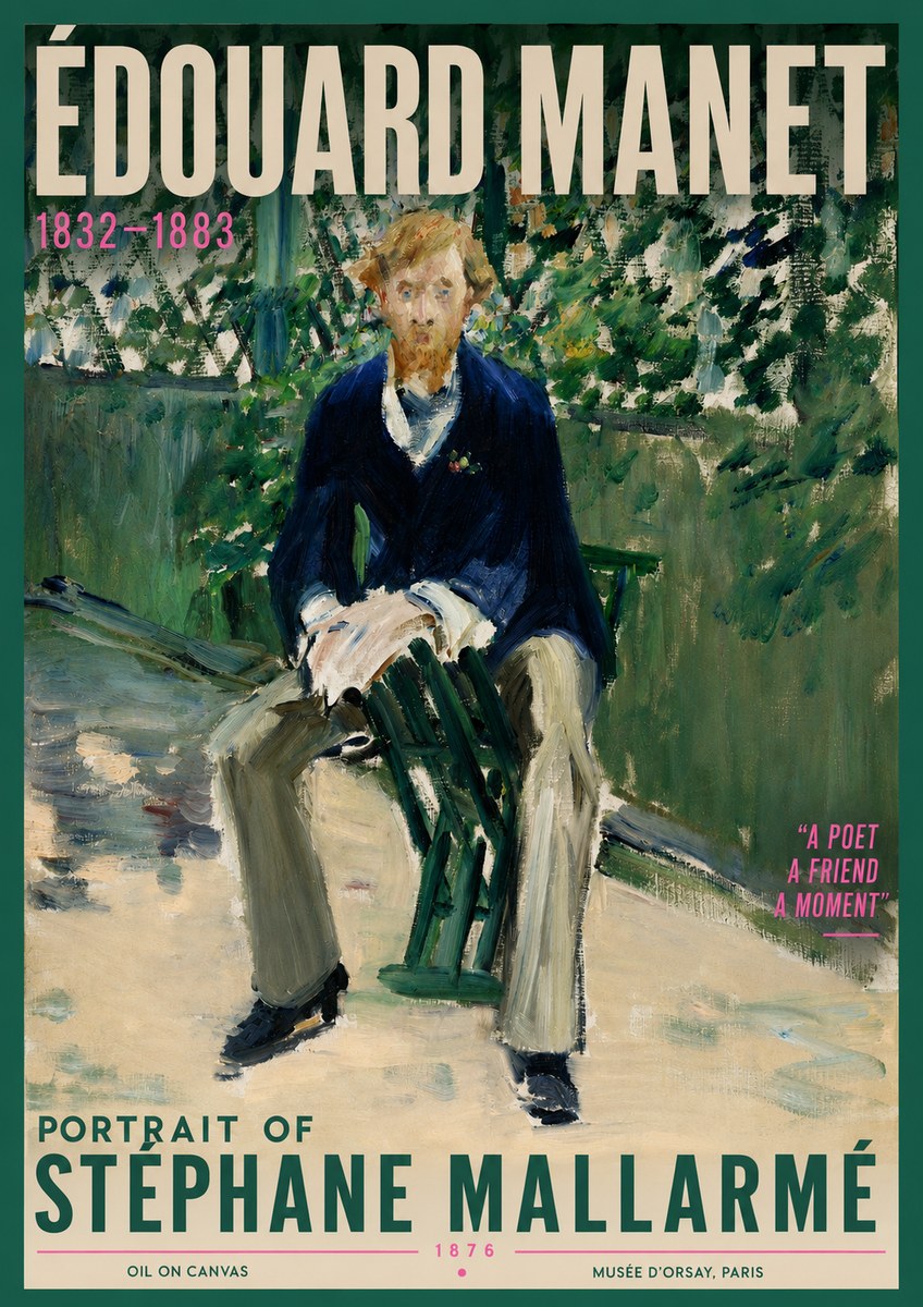 Édouard Manet Portrait of Stéphane Mallarmé II No4 - Affiche