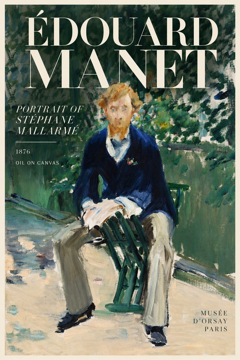 Édouard Manet Portrait of Stéphane Mallarmé II No6 - Affiche