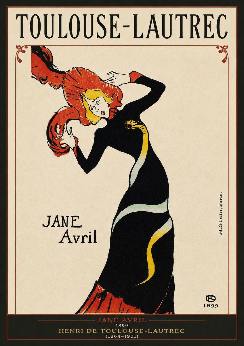 Toulouse-Lautrec Jane Avril I No4 - Affiche
