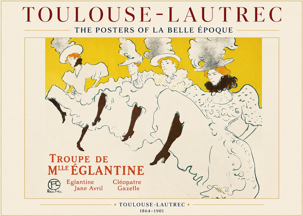 Toulouse-Lautrec Troupe De Mlle Églantine No1 - Affiche