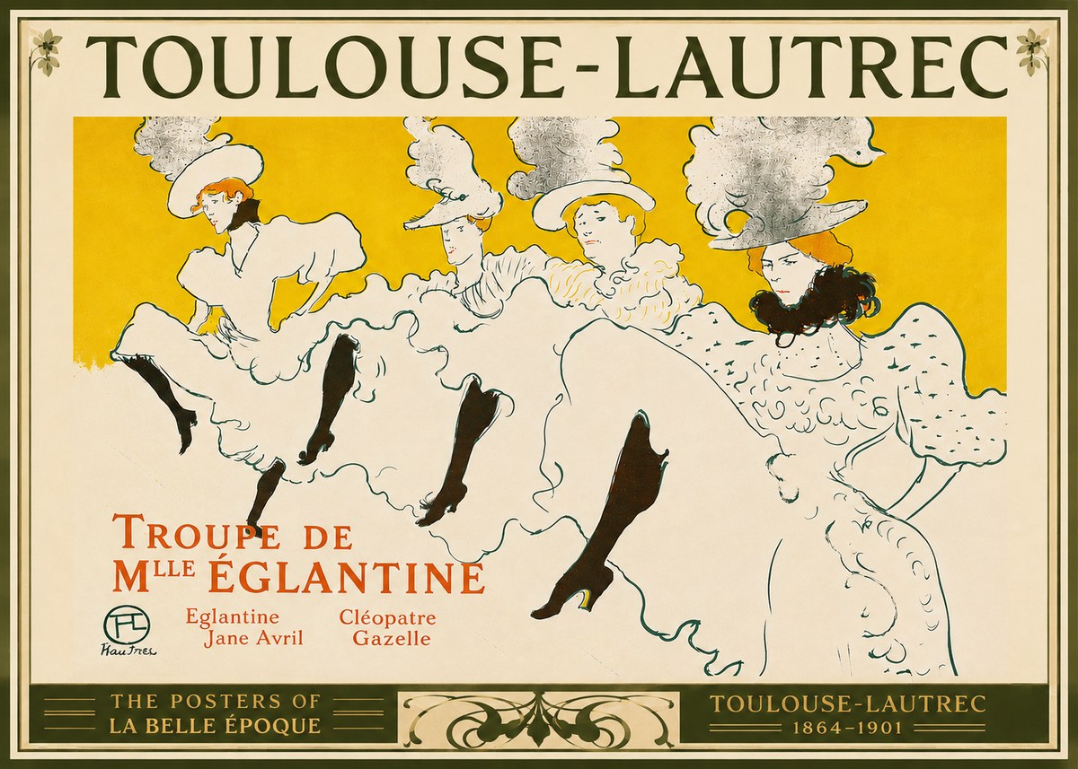 Toulouse-Lautrec Troupe De Mlle Églantine No4 - Affiche