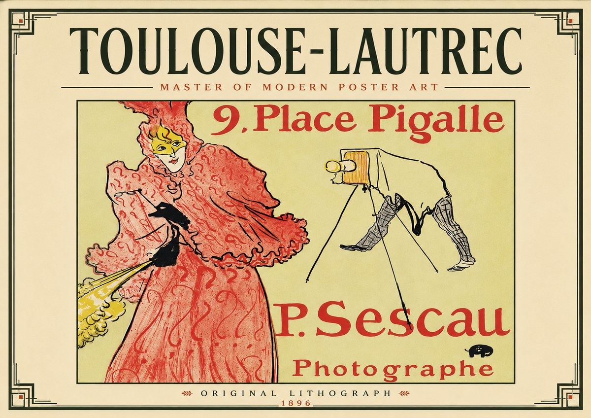 Toulouse-Lautrec 9. Place Pigalle No5 - Affiche