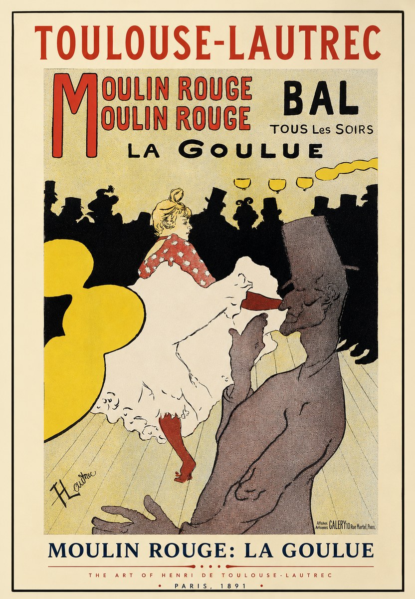 Toulouse-Lautrec Moulin Rouge: La Goulue No3 - Affiche