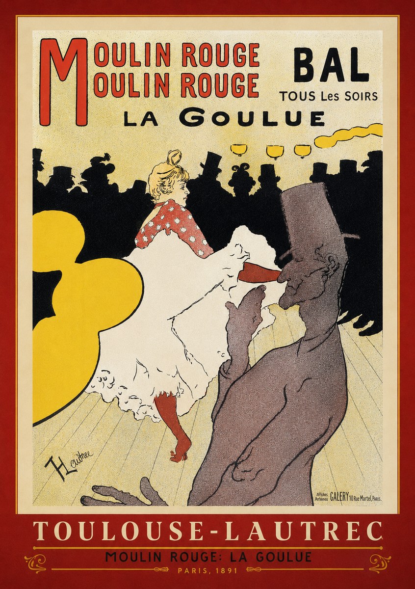 Toulouse-Lautrec Moulin Rouge: La Goulue No4 - Affiche