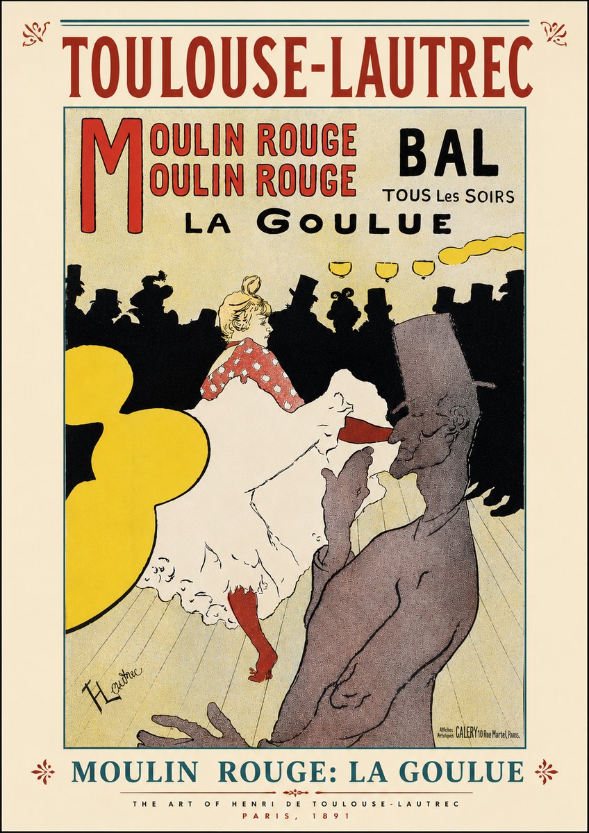 Toulouse-Lautrec Moulin Rouge: La Goulue No6 - Affiche