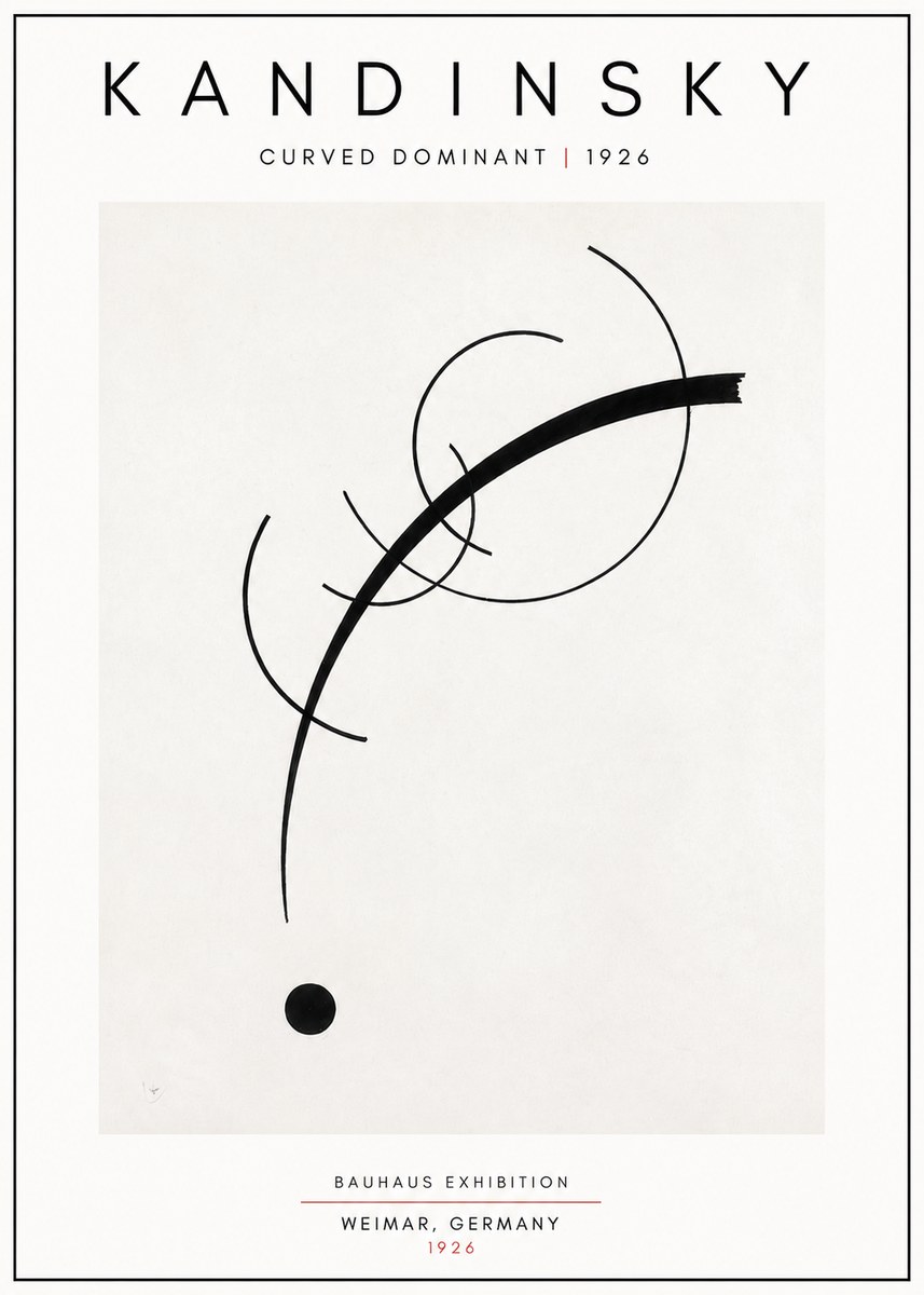 Kandinsky Curved Dominant No5 - Affiche