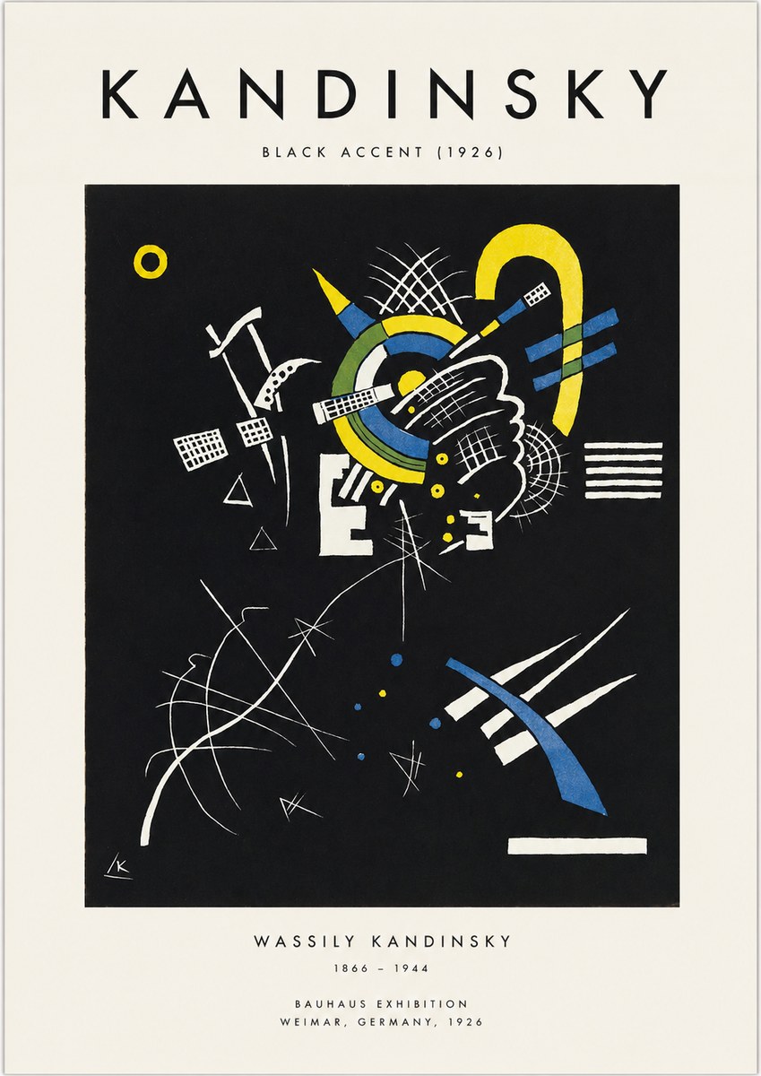 Kandinsky Black Accent (1926) No1 - Affiche