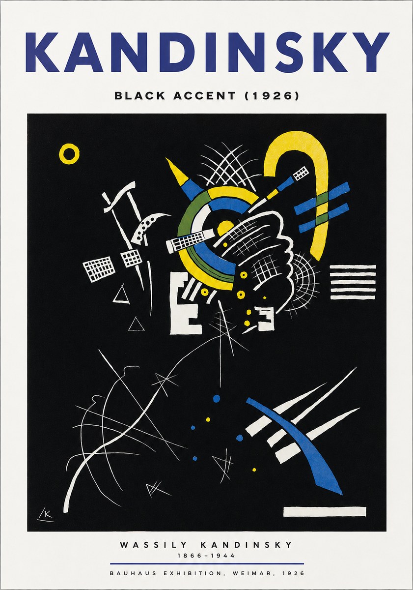 Kandinsky Black Accent (1926) No4 - Affiche