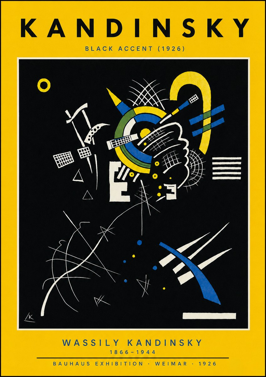 Kandinsky Black Accent (1926) No5 - Affiche