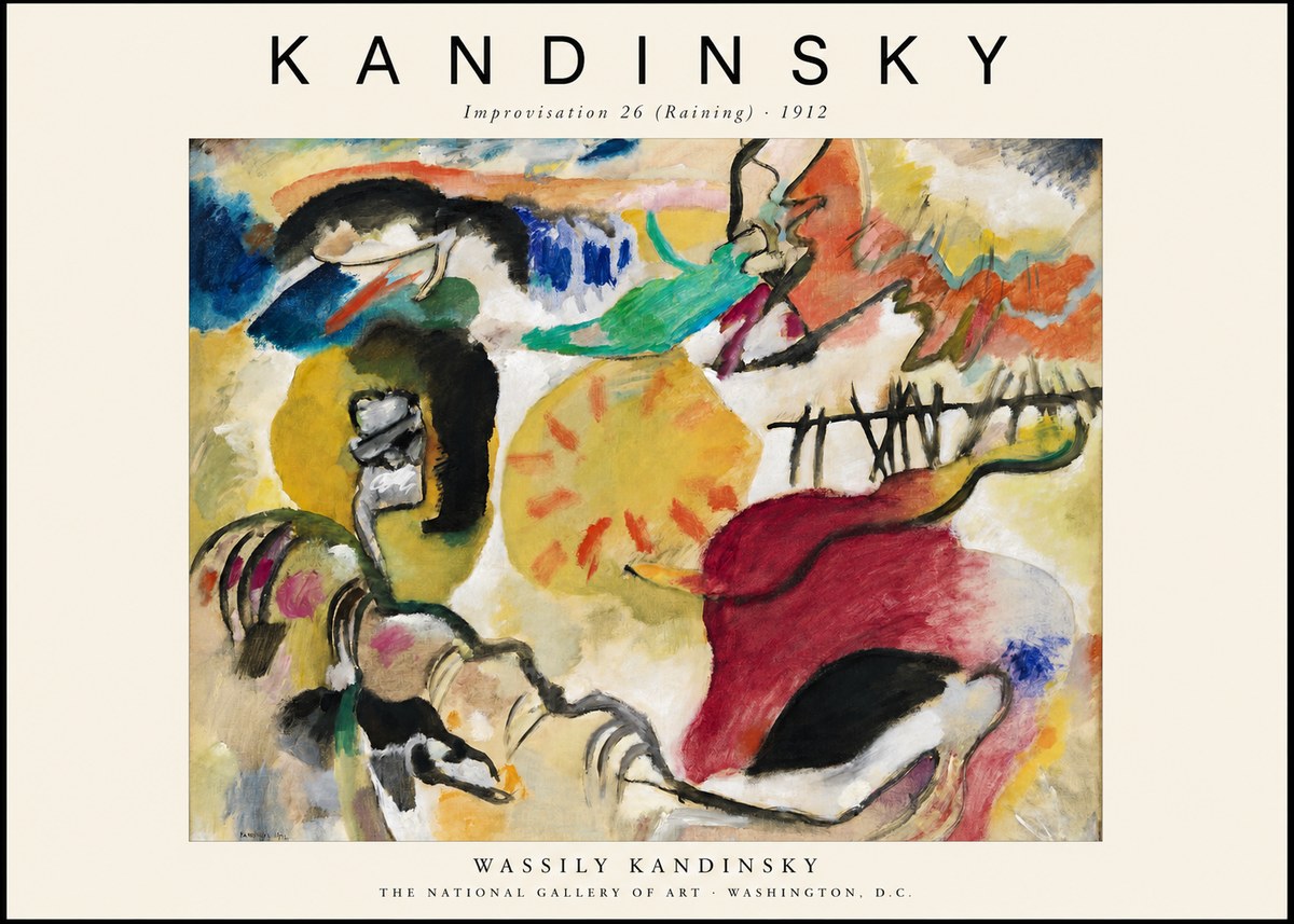 Kandinsky Improvisation 26 (Raining) No1 - Affiche