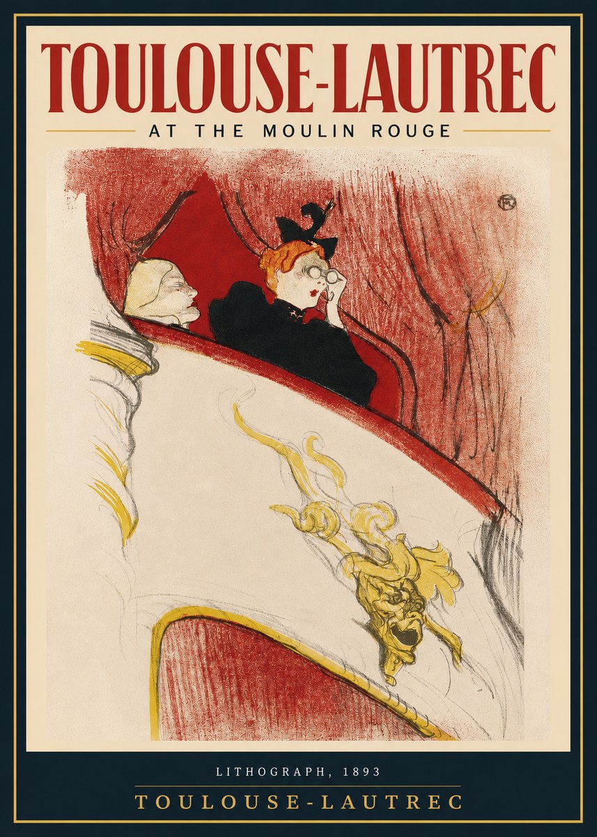 Toulouse-Lautrec At the Moulin Rouge I No2 - Affiche