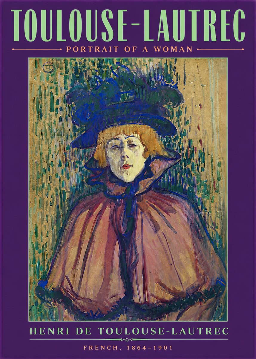 Toulouse-Lautrec Portrait of a Woman I No4 - Affiche