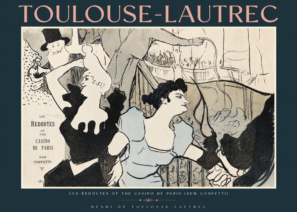 Toulouse-Lautrec Les Redoutes of the Casino De Paris (New Confetti) No2 - Affiche