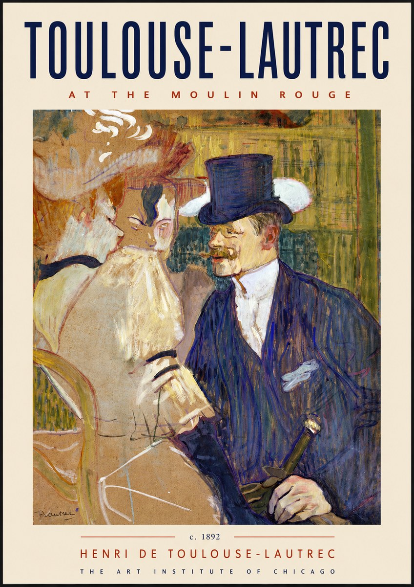 Toulouse-Lautrec At the Moulin Rouge III No2 - Affiche