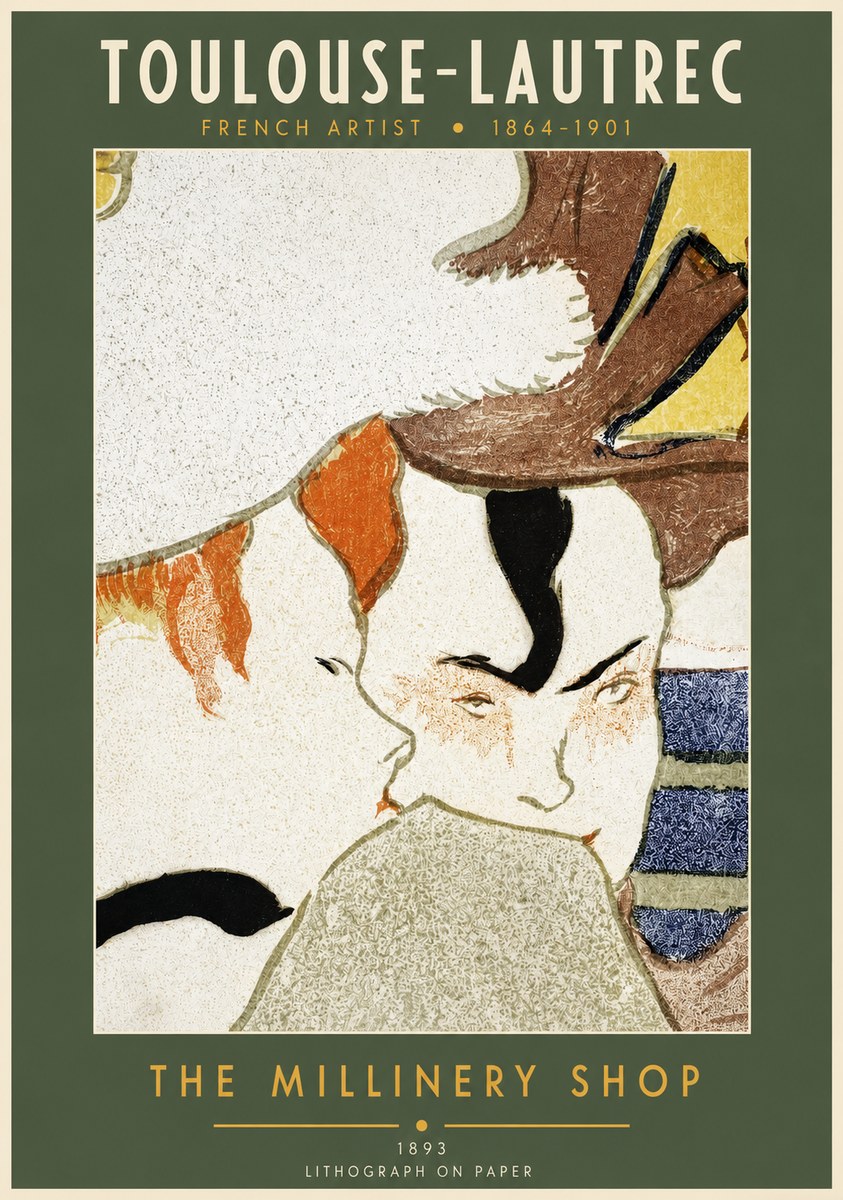 Toulouse-Lautrec The Millinery Shop No2 - Affiche