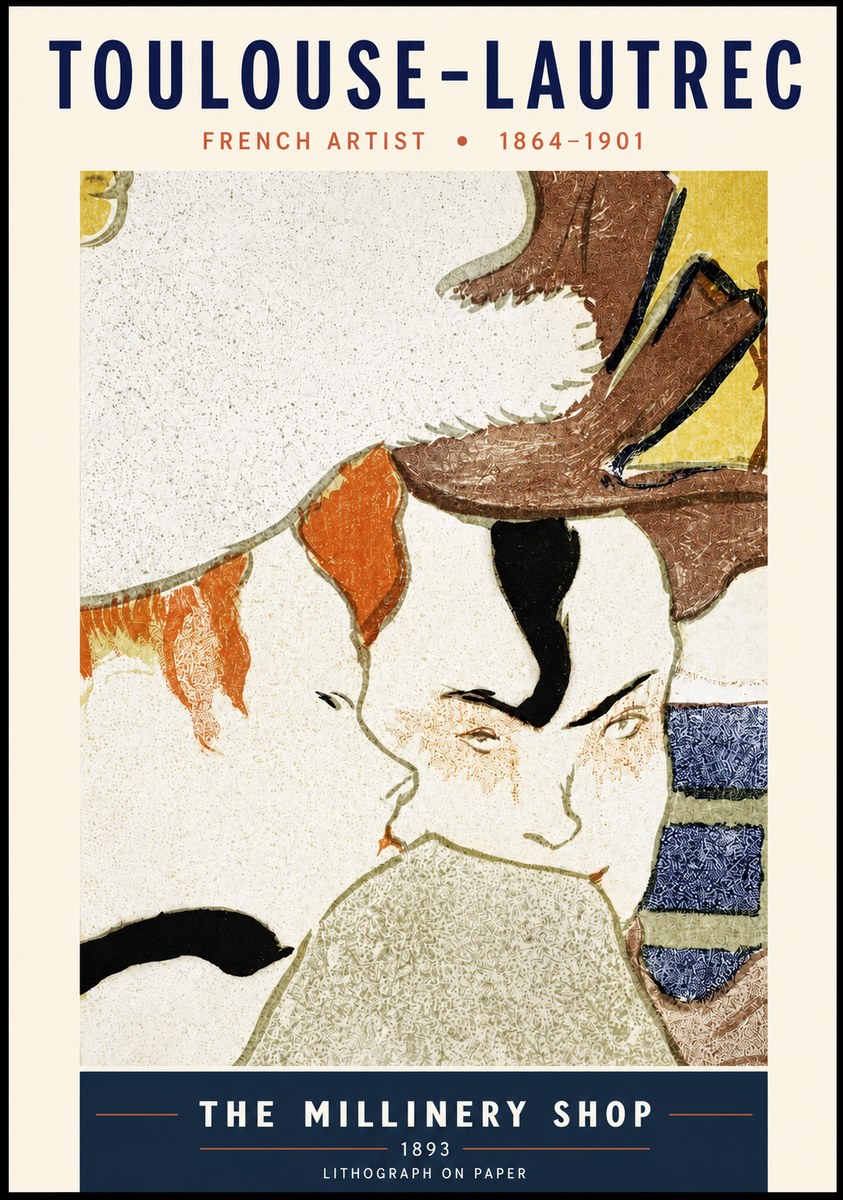 Toulouse-Lautrec The Millinery Shop No3 - Affiche