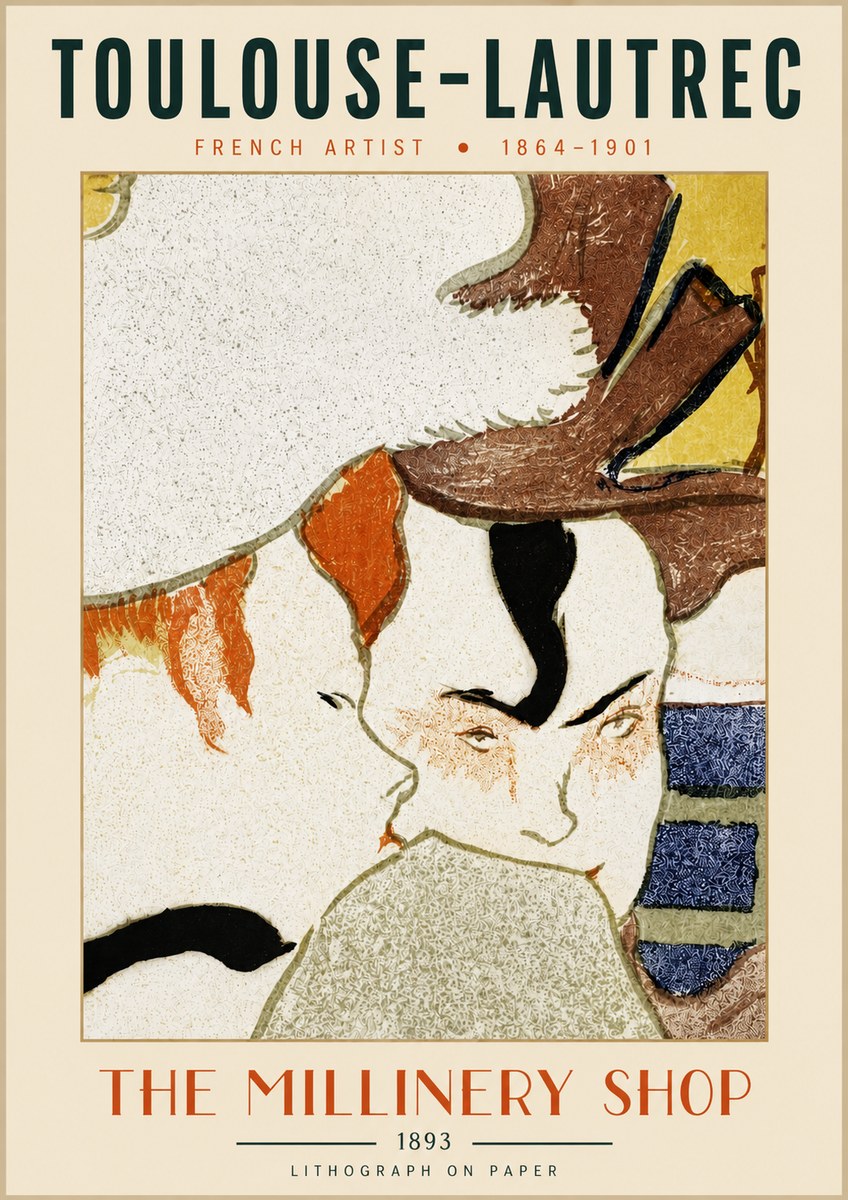 Toulouse-Lautrec The Millinery Shop No4 - Affiche