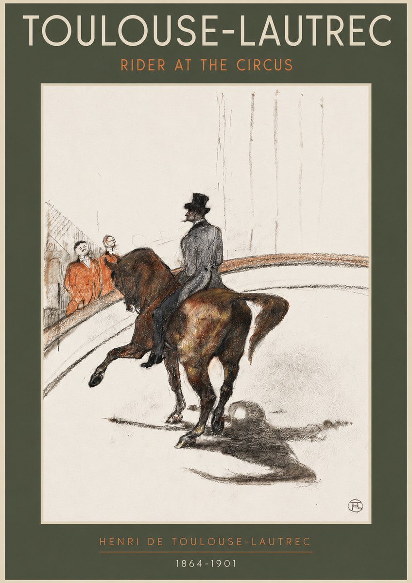 Toulouse-Lautrec Rider at the Circus No3 - Affiche