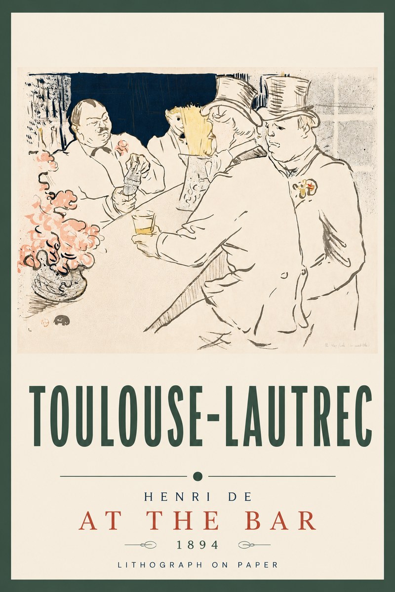 Toulouse-Lautrec At the Bar No5 - Affiche