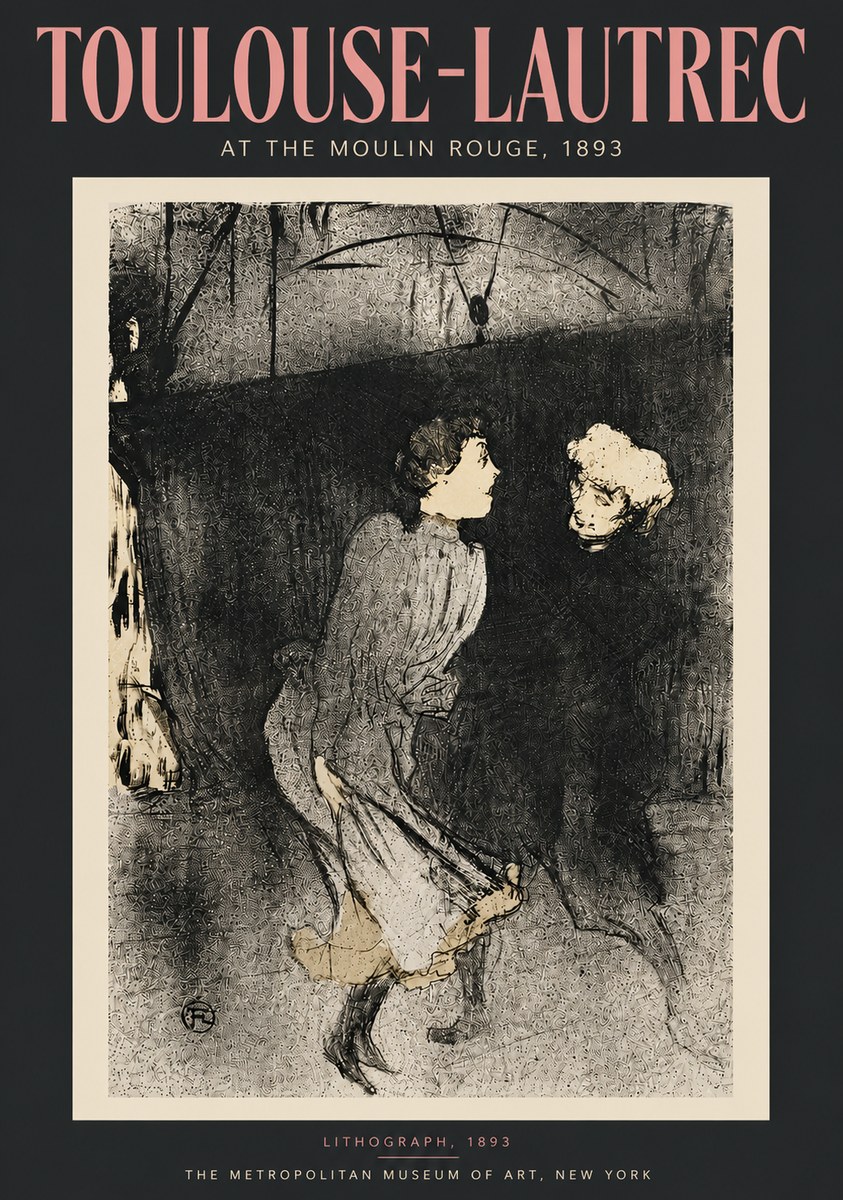 Toulouse-Lautrec At the Moulin Rouge VI No5 - Affiche
