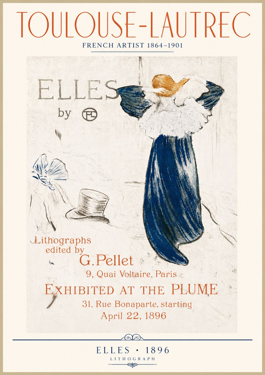 Toulouse-Lautrec Elles No4 - Affiche
