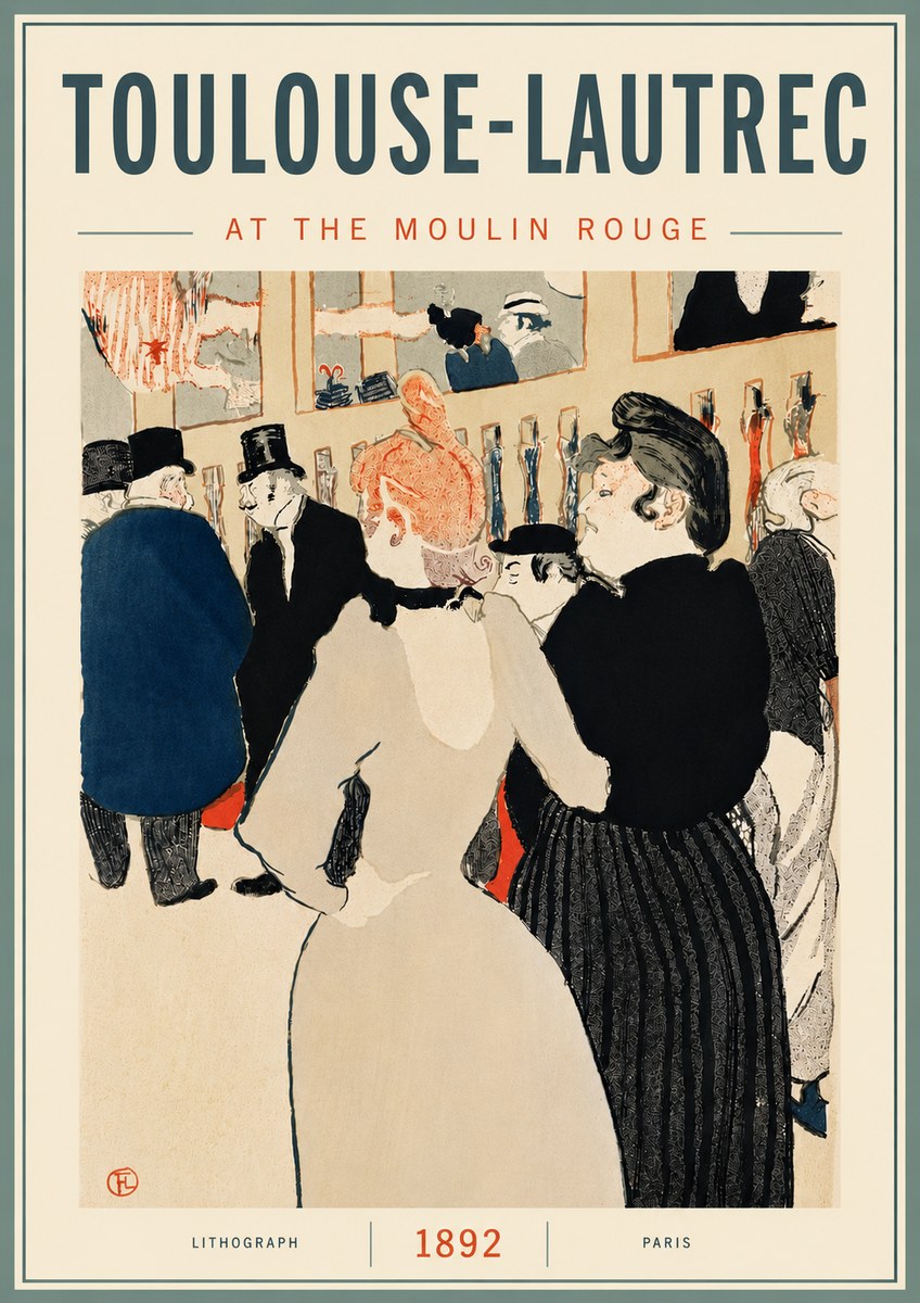 Toulouse-Lautrec At the Moulin Rouge VII No6 - Affiche