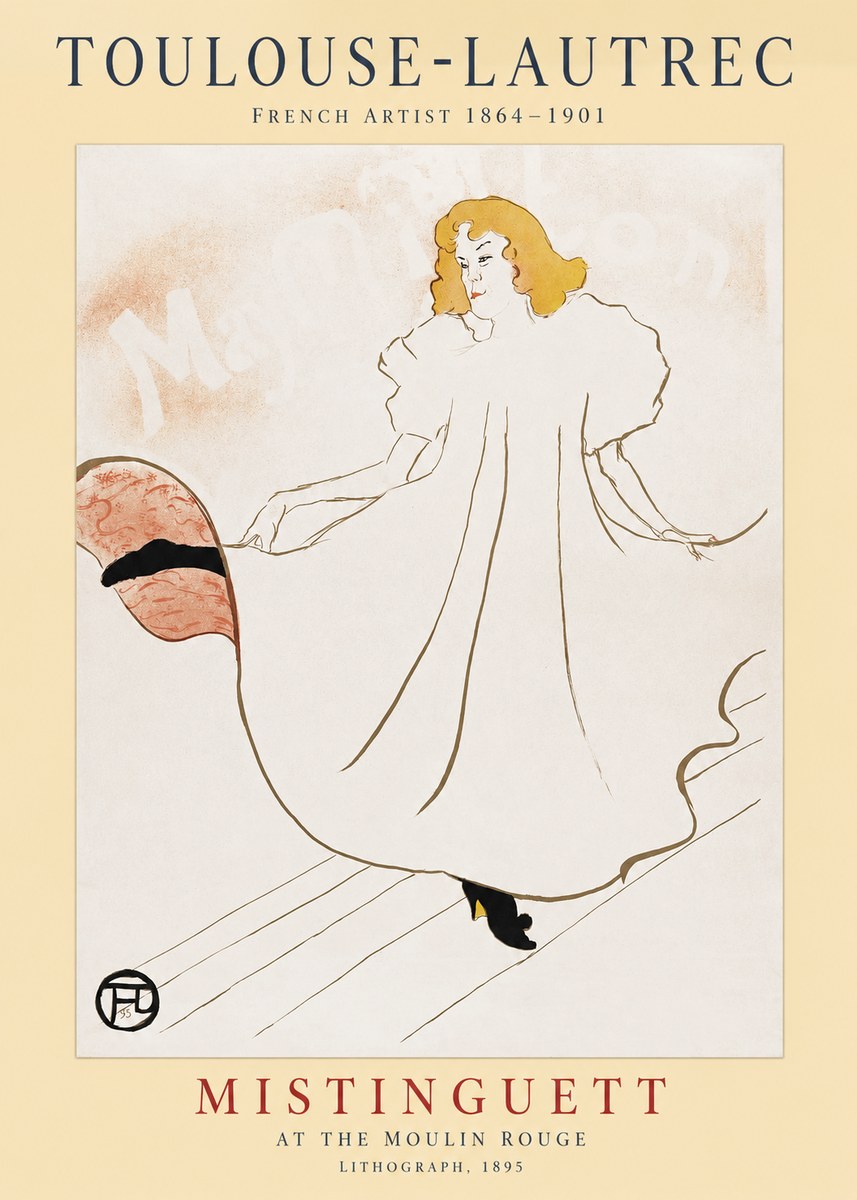 Toulouse-Lautrec Mistinguett at the Moulin Rouge No1 - Affiche
