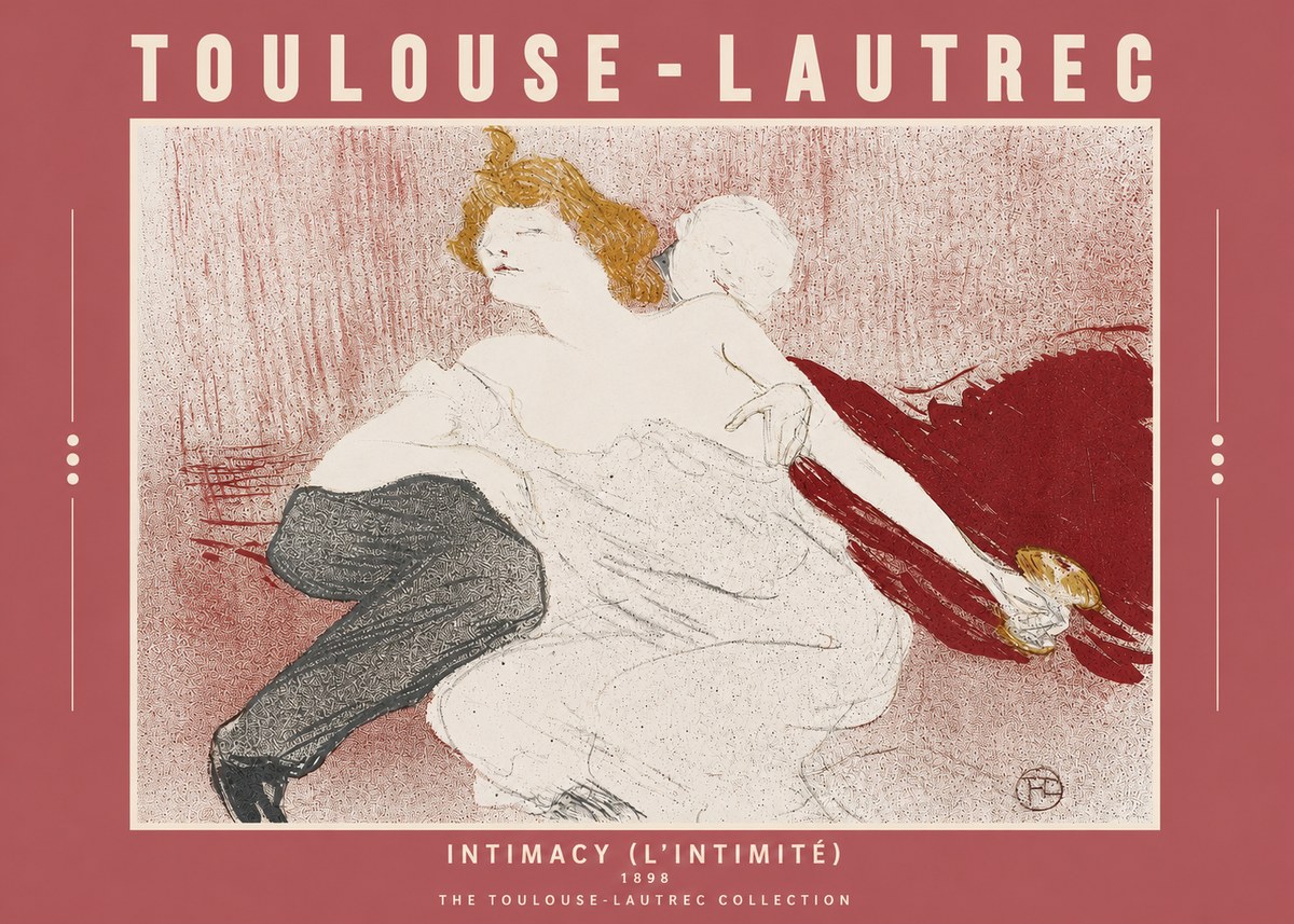 Toulouse-Lautrec Intimacy (L'intimité) No3 - Affiche