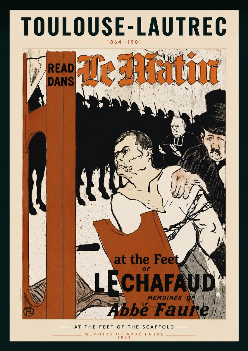 Toulouse-Lautrec At the Feet of the Scaffold Memoirs of Abbé Faure No4 - Affiche