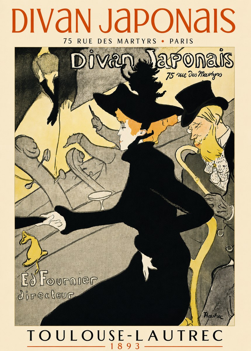 Toulouse-Lautrec Divan Japonais No5 - Affiche