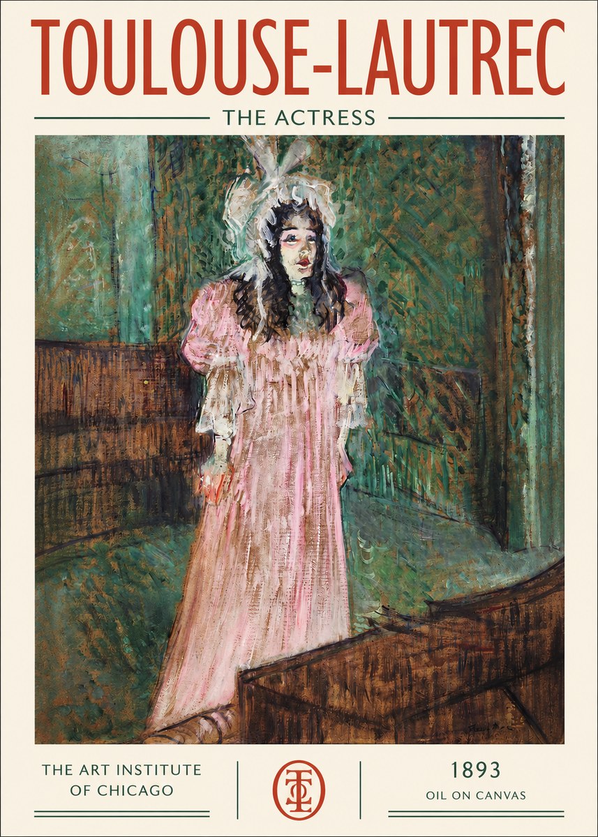 Toulouse-Lautrec The Actress No2 - Affiche