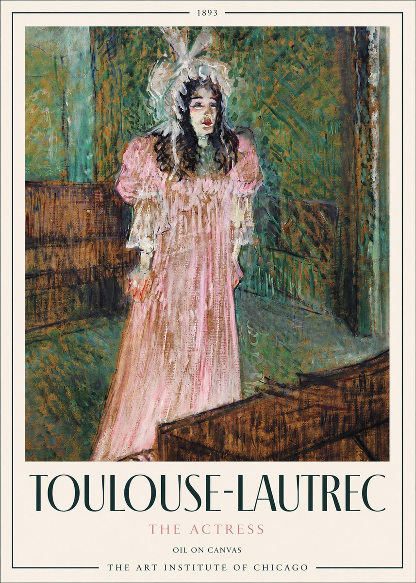 Toulouse-Lautrec The Actress No4 - Affiche