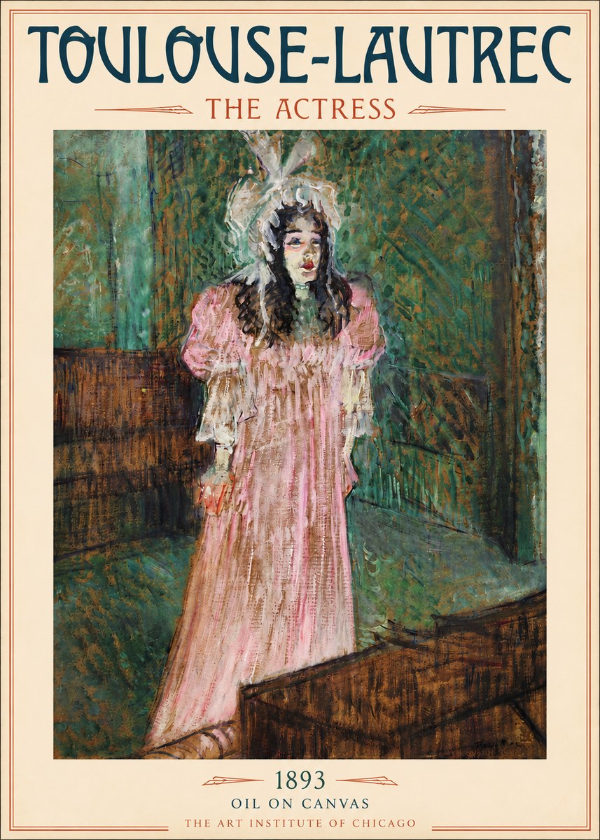 Toulouse-Lautrec The Actress No5 - Affiche