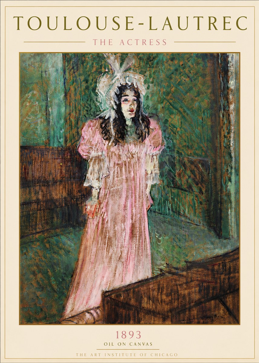 Toulouse-Lautrec The Actress No6 - Affiche