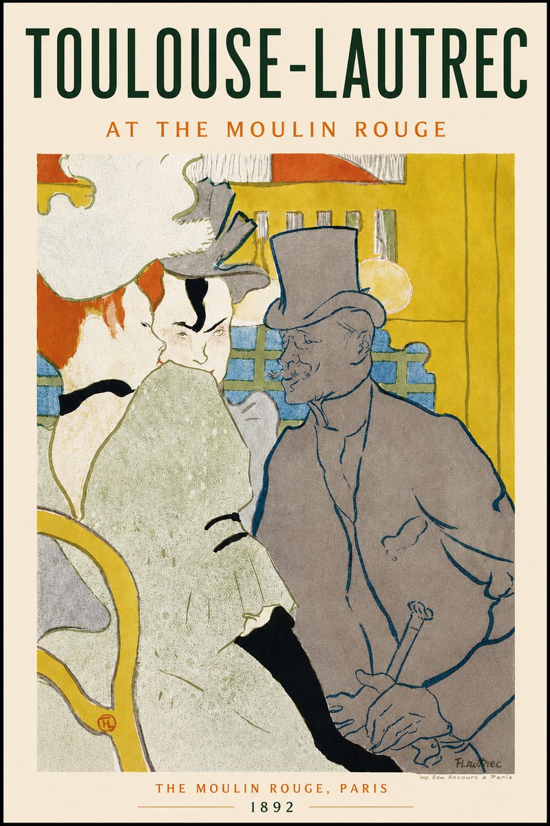 Toulouse-Lautrec At the Moulin Rouge IX No5 - Affiche