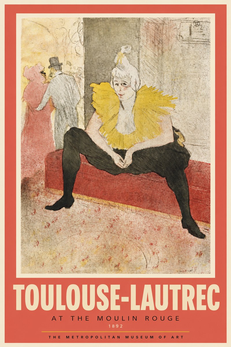 Toulouse-Lautrec At the Moulin Rouge X No2 - Affiche