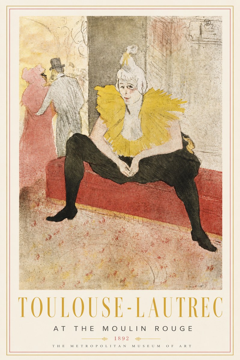 Toulouse-Lautrec At the Moulin Rouge X No3 - Affiche