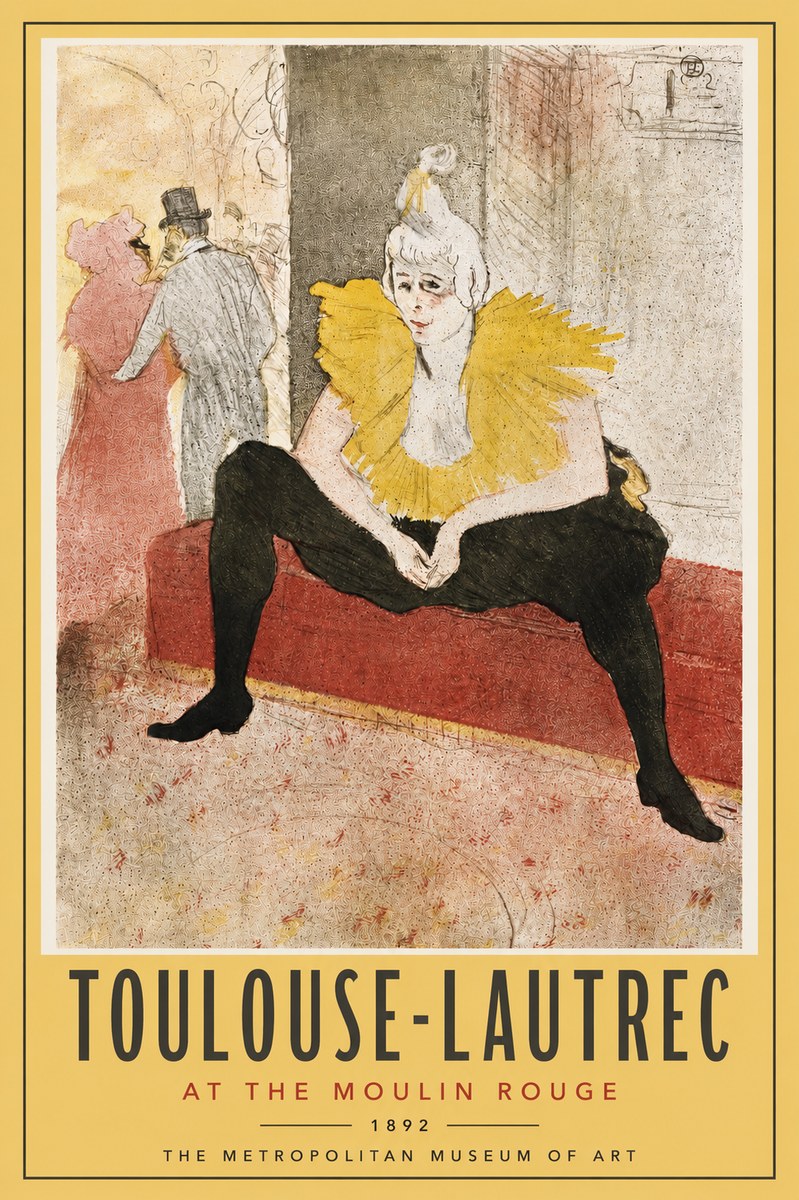 Toulouse-Lautrec At the Moulin Rouge X No4 - Affiche