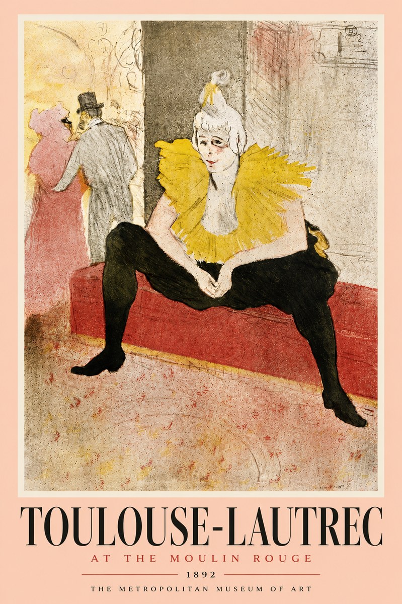 Toulouse-Lautrec At the Moulin Rouge X No6 - Affiche
