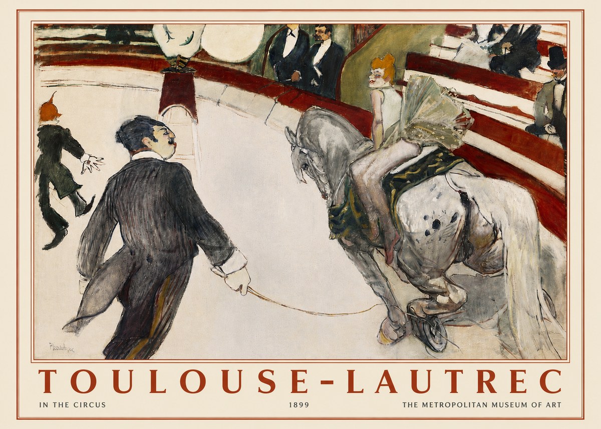 Toulouse-Lautrec In the Circus No3 - Affiche