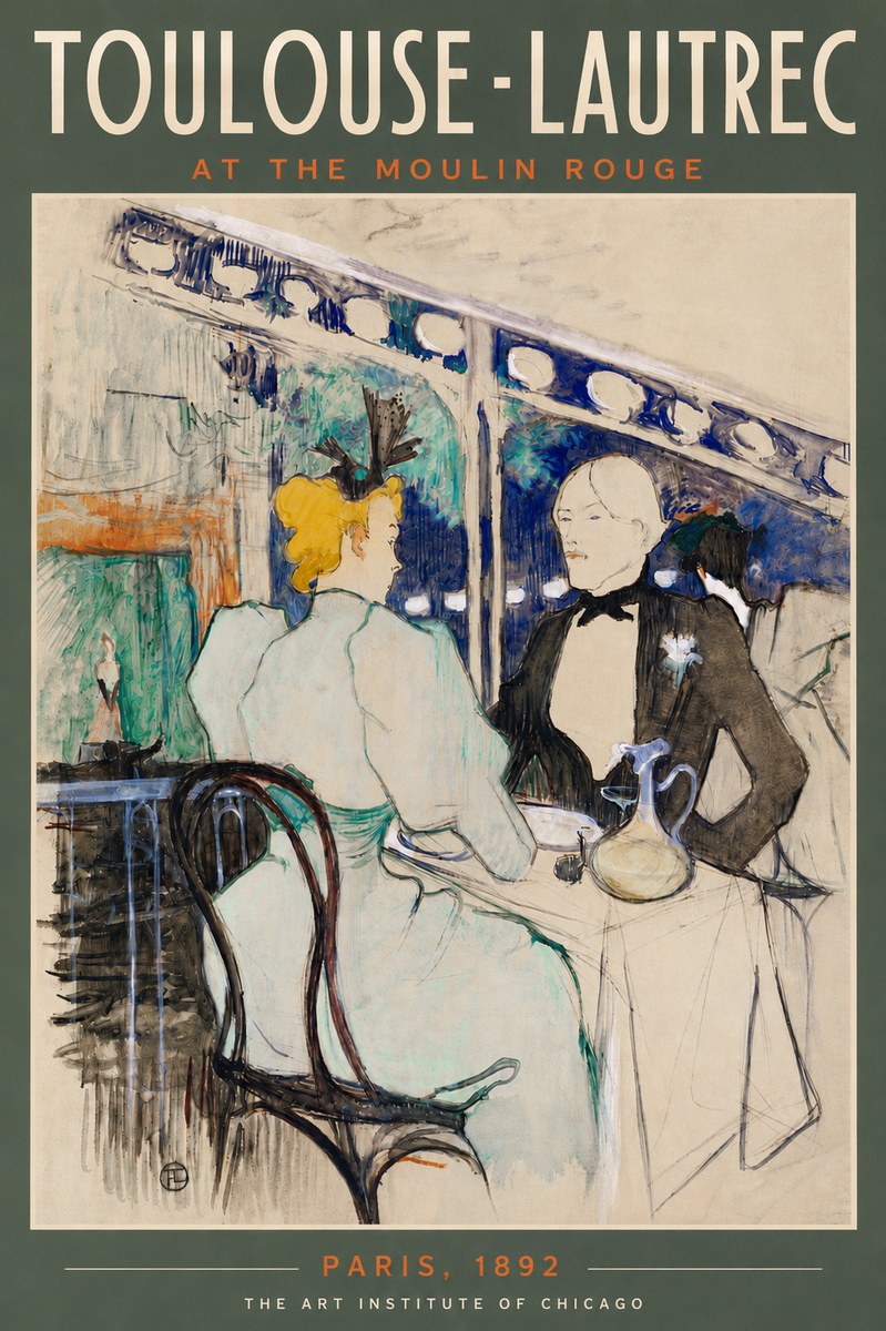 Toulouse-Lautrec At the Moulin Rouge XI No5 - Affiche