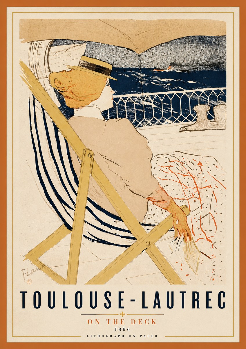 Toulouse-Lautrec On the Deck No4 - Affiche
