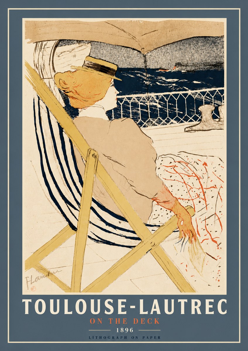 Toulouse-Lautrec On the Deck No6 - Affiche